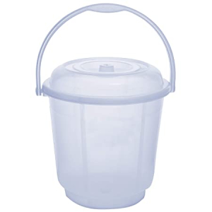 Transparent Bucket With Lid And Plastic Handle