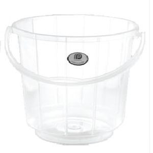 Transparent Bucket With Plastic Handle