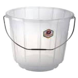 Transparent Bucket With Steel Handle